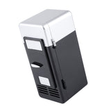 LED Mini USB Refrigerator USB Refrigerator Drinks Beverage Cans Refrigerator and Heater Black V1294-YM0722-JY05497-02