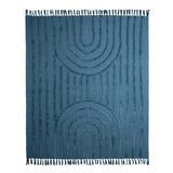 J Elliot Home Zen Luxury Fringe Throw 130 x 160cm Steel Blue V442-IDC-THROW-ZEN-STEELBLUE-RE