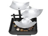 Indoor 3 Tier Relaxing Tabletop Fountain Flowing Water Ornament for Home Office Craft DecorationAU V1294-YM0710-3115210140012