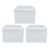 Shoe Storage Box Thick Side Opening Space Saving Transparent Stackable Shoe Organizer Foldable Shoe V1294-YM0901-3116240025211