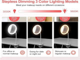 New Clip-on Magnifying Mirror with LED Light, Rechargeable Light Up Makeup Mirror with 5X/10X V1188-WSZ-A-2139
