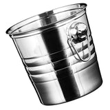 Silver Stainless Steel Ice Bucket Double Handle for Bar Ktv Party Decor V1370-AZ4-17114