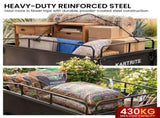 Kartrite 430kg Heavy-Duty Steel Dump Cart with Foot Pedal Dumping System TLY-SPR-39E-BK