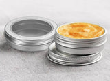 2 Oz Tin Cans, 24 Pcs Aluminum Round Tins, Travel Sized Small Metal Tins Cosmetic Sample Containers V1258-DP02-C-3275