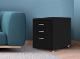 Levede 3 Drawer Office Drawers Cabinet Black HO0401-BK
