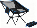 Portable Folding Camping Chair with Carry Bag, Breathable Mesh Outdoor Seat for Hiking, Beach Trips, V1189-LC-AMZ-00057