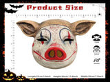 Halloween Scary Pig Mask Costume Horror Pig Joker Mask Bloody Animal Butcher Full Head Headgear for V1366-AZ2-W-05350