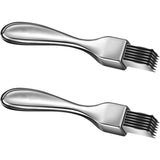 2pcs Stainless Steel Scallion Cutter with Protective Cover - Comfortable Grip, Easy Clean, Sturdy V1366-AZ2-W-15400