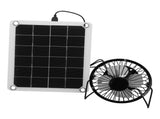 10W Photovoltaic Solar Panel Charger Kit with Fan Dual USB Female Ports for Outdoor Chicken House V1294-YM0714-3114210110511