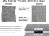 Bathroom Rugs Sets, Extra Soft Thick Chenille Bath Mat and U-Shaped Toilet Rug, Non-Slip Absorbent V1189-LC-AMZ-00306