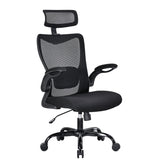 MONA Ergonomic High Back Flipped Armrest Task Chair In Black V369-MC-1098E-BLACK