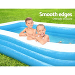 Bestway Kids Pool 305x183x56cm Inflatable Above Ground Swimming Pools 1161L BW-POOL-KID-SQ-54009