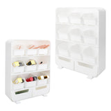 Desk Storage Organizer with 11 Mini Drawers - 4 Tier Plastic Desk Accessories & Workspace Organizers V1192-AZ-W-12164