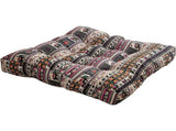 Boho Square Floor Seat Pillows Cushions 22" x 22", Soft Cotton Linen Bohemian Yoga Mandala V1192-AZ-W-14670