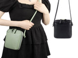 Light Green Premium Leather Mini Crossbody Phone Bag - Stylish Multi-Pocket Organizer for Women V888-ELOSUNG27836