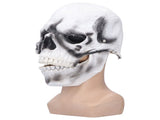 Halloween Scary Skull Mask Adult Full Head Latex Skull Helmet Glowing Eyes with Moving ChinWhite V1294-YM0523-3117210187811