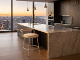 Interior Ave - Calipo White Leather Kitchen Bar Stool - Set of 2 V355-IA-BS3-CW