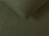 Vintage Design Homewares 100% Linen Olive Sheet Set Queen V442-HIN-SHEETS-LINEN-OLIVE-QS