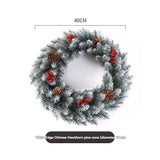 Christmas wreath, artificial wreath, red berries, pine cones, 30CM wreath, Christmas decoration, V1106-128-84756-WHT-40CM
