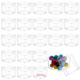 50PCS Acrylic Boxes with Lids, 2"2"2" Mini Clear Candy Boxes, Square Transparent Display Cases, V1369-AZ3-W-08765
