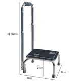 Equipmed Bath and Shower Assistance Step Mobility Aid, 150kg Max Capacity, with Handle Height V219-HELSBSEQSS6A