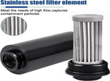 Inline Filter 10 Micron with 6AN 8AN 10AN Adapter,50MM Universal Bracket Clamp,10 Micron Inline V1258-DP02-C-2769