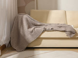Khaki Solid Color Plush Knitted Blanket for Sofa and Office, 152 x 203 cm, 1150g V888-ELOSUNG28844