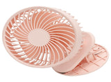 Portable Desk Fan 3 Speed Wind Mini Desktop Fan with Clip for Home Office and BedroomPink V1294-YM0721-3113210022512