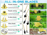 Yellow Whipper Snipper Mower Cordless Grass Trimmer Lawn Cutter Battery Brushcutter V201-CUT0005YL8AU