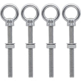 Eye Bolts M10 X 100Mm Stainless Steel Metric Thread M10 Eye Bolts For Fixing And Hanging, 4 pcs V1188-MS-227-0421