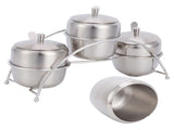 304 Stainless Steel Condiment Pot Spice Container Salt Sugar Box Storage Spice Rack Set V1294-YM0718-3118210017011