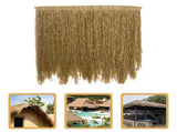 3-Piece Synthetic Thatch Roof Roll Set, Artificial Straw Roofing Material for Outdoor Decor and V1369-AZ3-W-21479