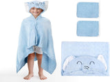 Blue Elephant Bath Hooded Towel for Kids,Extra Soft and Fast Drying Poncho for Toddlers Age V1258-DP02-C-593
