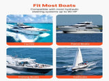 Hydraulic Steering Kit, 90 HP, Marine Boat Hydraulic Steering System, with 6.9 MPa/1000 psi Helm V952-YYZXXTTJ90HPDLO3P001V0