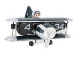 Airplane Flip Clock 12 Hours Retro Battery Powered Auto Flip Desk Clock for Living Room Bedroom V1294-YM0901-3115240119811
