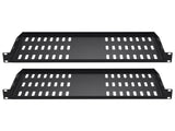 2PCS 1U Server Shelf, 254mm Depth, 22.68kg Max Load Capacity Vented Cantilever or Wall Mount V952-FWQJJGB1U10YF1LZFV0