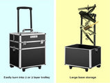 Embellir Makeup Case Beauty Trolley Cosmetic Organiser Box Travel Wheels Black CASE-MU-4T-081-BK