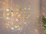 Colorful Crystals Suncatcher Hanging Sun Catcher with Chain Pendant Ornament Crystal Balls for V1366-AZ2-W-18878