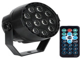 12LED Chips Spotlight RGB Sound Control Stage Light with Remote Control for Party KTV V1294-YM0901-3119200161711