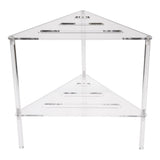 Acrylic Corner Shower ShelfShower Organizer, Corner Shower Shelf Hollow Design 2 Tier Clear for V1369-AZ3-W-16195