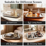 Tray - Stainless steel tray - Snack and fruit bowl for the desk - Rectangular storage tray V1188-ZXY-131-939