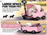Black Foldable Pet Stroller and Adjustable Sun Canopy - Spacious 4-Weel Wagon with 360&deg Rotating V888-ELOSUNG55905