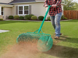 Compost Spreader, 24 in Wide Peat Moss Spreader with Push/Tow Handle, 4 Heights Adjustable, V952-GTSBJLSFMTCGHA1PR001V0