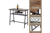 Viviendo Dining Table, Bar Table with Wine Storage Rack - Industrial Style V563-FRN-006-105-MTL