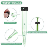 100-Pack Floral Water Tubes, 4 Inch/ 10cm Plastic Floral Tubes with Rubber Caps for Flower V1370-AZ4-11602