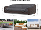 Waterproof Garden Bench Cover for 2 Seater Bench Black, 221 x 94 x 89 cm V1237-ZY-818-122