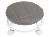 Low Roller Seat PU Leather Low Stool Mute Wheel Swivel Low Height Round Roller Chair for Home Office V1294-YM0901-3116240026812
