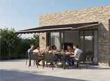 Motorised Outdoor Folding Arm Awning Retractable Sunshade Canopy Black 4.0m x 2.5m V63-842861