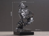 Silver Modern 'Silence is Golden' Abstract Sculpture - Nordic Resin Art Statue for Office & Living V888-ELOSUNG34504