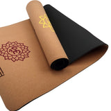 Powertrain Cork Yoga Mat with Carry Straps - Chakras YM-CRK-MPT